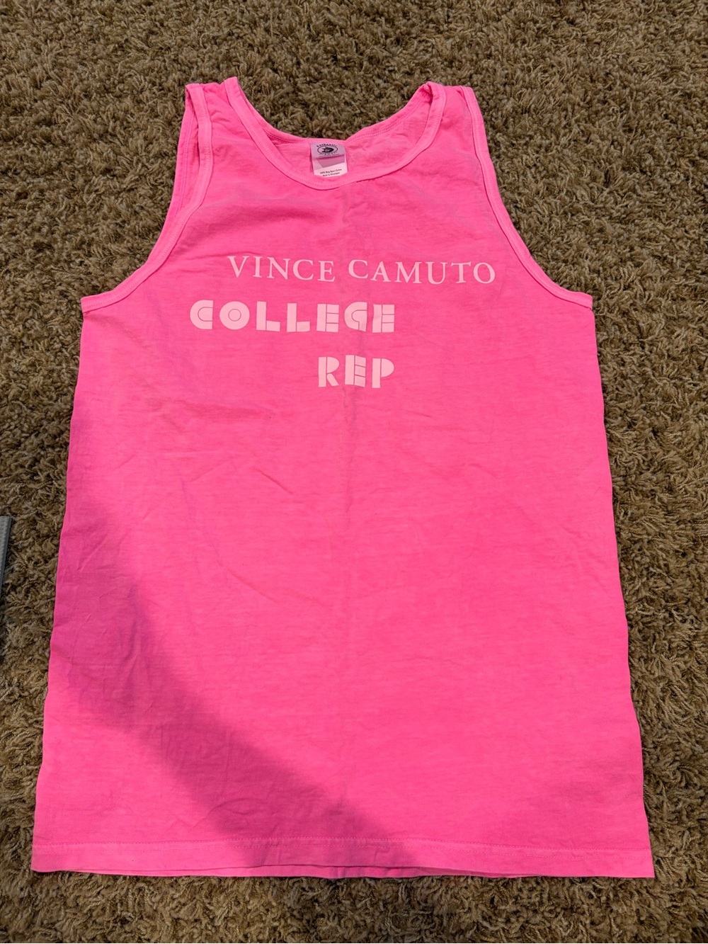 New “Vince Camuto College Rep” Hot Pink Scoop Neck Tank